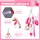 MotiMind 6 Pcs Nurse Pen Set Include Permanent Marker Pen Retractable Ballpoint Pen Keychain Clip Foldable Scissors Lights LED Flashlight Keychain for Nurse AccessoriesPink