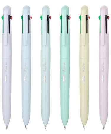 Mr. Pen Mr Pen Ballpoint Multicolor Pen in One 4in1 6 Pack Colorful Ink Retractable Multi Color Pens All in One