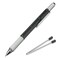 AIYIBEN Multifunction TechTool Pen with Ballpoint Pen Touch Screen Stylus Ruler Spirit Level Flathead and Phillips Screwdriver Ink Refills Included Black 2Refills