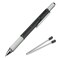AIYIBEN Multifunction TechTool Pen with Ballpoint Pen Touch Screen Stylus Ruler Spirit Level Flathead and Phillips Screwdriver Ink Refills Included Black 2Refills
