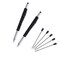 AIYIBEN Multifunction Tool Pen 6 in 1 Tool with Ballpoint Pen Touch Screen Stylus Ruler Spirit Level Flathead and Phillips Screwdriver AllinOne TechTool Pen with Ink Refills 2Black 5Refills