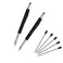 AIYIBEN Multifunction Tool Pen 6 in 1 Tool with Ballpoint Pen Touch Screen Stylus Ruler Spirit Level Flathead and Phillips Screwdriver AllinOne TechTool Pen with Ink Refills 2Black 5Refills