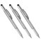 AIYIBEN Multiword 6 in 1 Multi Function Tool Ballpoint Pen with Ballpoint Ruler Screwdriver A Flat Head TouchScreen Pen 3 PCSSilver