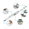 AIYIBEN Multiword 6 in 1 Multi Function Tool Ballpoint Pen with Ballpoint Ruler Screwdriver A Flat Head TouchScreen Pen 3 PCSSilver