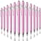 Oddmoal Ballpoint Pen with Stylus Tip Soft Touch Click Metal Pen 10mm Medium Point Black Ink 12 CountLight Purple