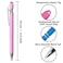Oddmoal Ballpoint Pen with Stylus Tip Soft Touch Click Metal Pen 10mm Medium Point Black Ink 12 CountLight Purple