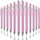 Oddmoal Ballpoint Pen with Stylus Tip Soft Touch Click Metal Pen 10mm Medium Point Black Ink 12 CountLight Purple
