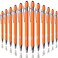 Oddmoal Ballpoint Pen with Stylus Tip Soft Touch Click Metal Pen 10mm Medium Point Black Ink 12 CountOrange