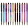 Oddmoal Fancy Metal Ballpoint Pens Floating Glitter Dynamic Liquid Sand Pen for Office Supplies Black Ink 12 CountMixed Color