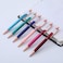 Oddmoal Fancy Metal Ballpoint Pens Floating Glitter Dynamic Liquid Sand Pen for Office Supplies Black Ink 12 CountMixed Color