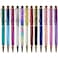 Oddmoal Fancy Metal Ballpoint Pens Floating Glitter Dynamic Liquid Sand Pen for Office Supplies Black Ink 12 CountMixed Color