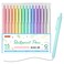 Shuttle Art Ballpoint Pens 15 Pack Pastel Retractable Black Ink Ball Point Pens Cute Pens 10mm Medium Point Quick Drying for Writing Journaling Taking Notes School Office Home