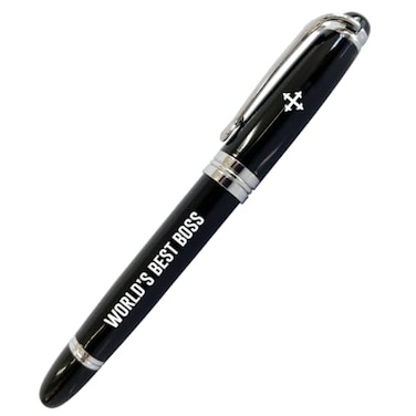 SUSZDOU Engraved Pen for Boss Worlds Best Boss Roller Ball Ballpoint Pen Appreciation Gift Office Business Gift for Director or Coworkers