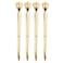 U Scinan 4 PCS Crown Top Ballpoint Pen Classic Metal Ballpoint Pen Office Supplies Gift Black Ink