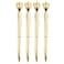 U Scinan 4 PCS Crown Top Ballpoint Pen Classic Metal Ballpoint Pen Office Supplies Gift Black Ink