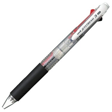ä¸‰è±é‰›ç­† Uni Ballpoint Pen Jetstream 3 Color Black Red Blue Ink 07mm Transparent SXE340007T