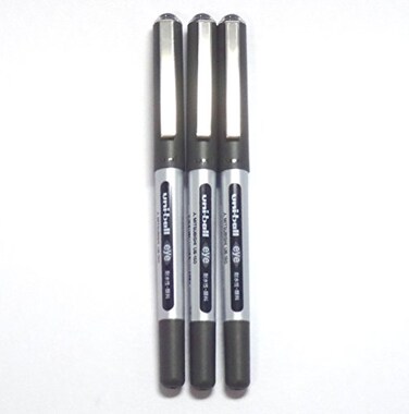 Uni-Ball Uniball Eye Rolling Ball Pen Extra Fine Point 05mm Black Ink 3 pens per Pack Japan import KomainuDou Original Package