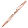 Wikult 6 Pieces Rose Gold Slim Metal Ballpoint Pen 1mm Medium Point Black Ink Smooth Writing for Business Office Teacher Student Wedding Guest