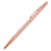 Wikult 6 Pieces Rose Gold Slim Metal Ballpoint Pen 1mm Medium Point Black Ink Smooth Writing for Business Office Teacher Student Wedding Guest
