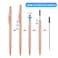 Wikult 6 Pieces Rose Gold Slim Metal Ballpoint Pen 1mm Medium Point Black Ink Smooth Writing for Business Office Teacher Student Wedding Guest
