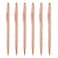 Wikult 6 Pieces Rose Gold Slim Metal Ballpoint Pen 1mm Medium Point Black Ink Smooth Writing for Business Office Teacher Student Wedding Guest