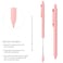 WY WENYUAN 12Pcs Ballpoint Pens Comfortable Writing Pastel Retractable Pretty Journaling Black Ink Medium Point 10 mm Gift Cute Office Supplies for Women