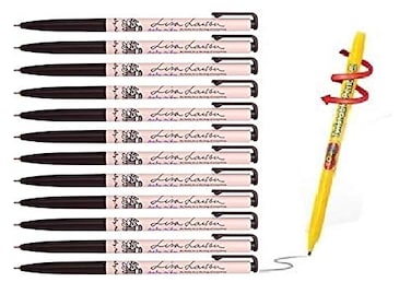 Xeno Slim Ball Point Pens Baby Mikey Black Color 038 mm Pack of 12 With twistable pencil