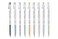 ZEESOON Xeno Slim Ball Point Pens 038mm Pack of 12 9 Color Mix Simple Pencil Pouch Additional