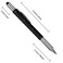 Zhanmai 4 Pcs Fathers Day Gift 6 in 1 Multitool Pen with Ruler Level Screwdriver Stylus and 10 Ink Refills Multi Tool Ballpoint Pen Gadgets Anniversary Birthday Gift for Dad Men Husband AdultBlack