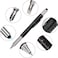 Zhanmai 4 Pcs Fathers Day Gift 6 in 1 Multitool Pen with Ruler Level Screwdriver Stylus and 10 Ink Refills Multi Tool Ballpoint Pen Gadgets Anniversary Birthday Gift for Dad Men Husband AdultBlack