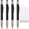 Zhanmai 4 Pcs Fathers Day Gift 6 in 1 Multitool Pen with Ruler Level Screwdriver Stylus and 10 Ink Refills Multi Tool Ballpoint Pen Gadgets Anniversary Birthday Gift for Dad Men Husband AdultBlack