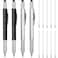 Zhanmai 4 Pcs Fathers Day Gift 6 in 1 Multitool Pen with Ruler Level Screwdriver Stylus and 10 Ink Refills Multi Tool Ballpoint Pen Gadgets Birthday Gift for Dad Men Husband AdultBlack Silver