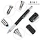 Zhanmai 4 Pcs Fathers Day Gift 6 in 1 Multitool Pen with Ruler Level Screwdriver Stylus and 10 Ink Refills Multi Tool Ballpoint Pen Gadgets Birthday Gift for Dad Men Husband AdultBlack Silver