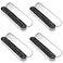 jojofuny 4 Pcs Metal Pen Boxes with Sponge Cushion 688X157X078In Square Pencil Tin Cases Lightweight Portable Pen Storage Organizer for Office School