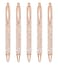 Gullor 5PCS Ballpoint Pens Glitter Click Ball Pens Black Ink Medium Point 1mm for Office Supplies Gift Wedding Birthday Gold