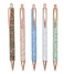 Gullor 5PCS Ballpoint Pens Glitter Click Ball Pens Black Ink Medium Point 1mm for Office Supplies Gift Wedding Birthday Multicolor