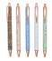 Gullor 5PCS Ballpoint Pens Glitter Click Ball Pens Black Ink Medium Point 1mm for Office Supplies Gift Wedding Birthday Multicolor