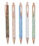 Gullor 5PCS Ballpoint Pens Glitter Click Ball Pens Black Ink Medium Point 1mm for Office Supplies Gift Wedding Birthday Multicolor