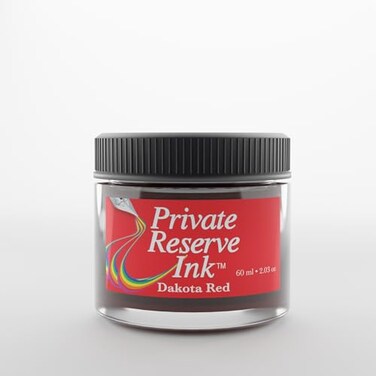 Private Reserve Ink Dakota Red Premium 60ml Fountain Pen Ink Bottle Bold Earthy Red with FastDrying Formula Archival Quality pHBalanced Ideal for Writing Art