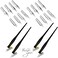 Zonon 2 Sets Oblique Calligraphy Dip Pen Set Include 2in1 Calligraphy Oblique Pen or Straight Holder with 8 Pcs Replacement Nibs