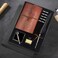 GCCL Quill Pen and Ink Set Antique Feather Dip Calligraphy Pen Set including Feather Pen 5 Replacement Nibs Pen Nib Base Notebook Ink Gift Box Best Gifts for Men Dad Black