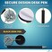 1InTheOffice Pen with Chain Counter Security Pen Adhesive Round Pad Black 4 Pack