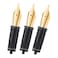 Asvine 3 PCS Fountain Pen Replaced Nibs 6 Gold Plated EF Nib V169 P20 P30 and V126