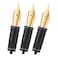 Asvine 3 PCS Fountain Pen Replaced Nibs 6 Gold Plated EF Nib V169 P20 P30 and V126