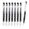 EYEYE Disposable Fountain Pens Fine Point 8 Pack Black Pens for Writing Stainless Steel Nib Smooth Writing for Journaling Drafting Sketching Doodling Office Supplies