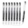 EYEYE Disposable Fountain Pens Fine Point 8 Pack Black Pens for Writing Stainless Steel Nib Smooth Writing for Journaling Drafting Sketching Doodling Office Supplies