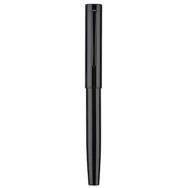 HONG DIAN C2 Fountain Pen Extra Fine Soft Nib Glossy Black Classic Retro Design Metal Pen with Ink Converter