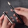Asvine HongDian 920 Black Metal Fountain Pen Rose Gold Plated Extra Fine Nib Smooth Writing Pen Classic Pen with Ink Converter