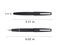 Wikult Jinhao 80 Black Fiber Brushed Fountain Pen Iridium Fine Nib with Ink Converter Classic Design Smooth Writing Pen Silver Clip