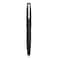 Wikult Jinhao 80 Black Fiber Brushed Fountain Pen Iridium Fine Nib with Ink Converter Classic Design Smooth Writing Pen Silver Clip